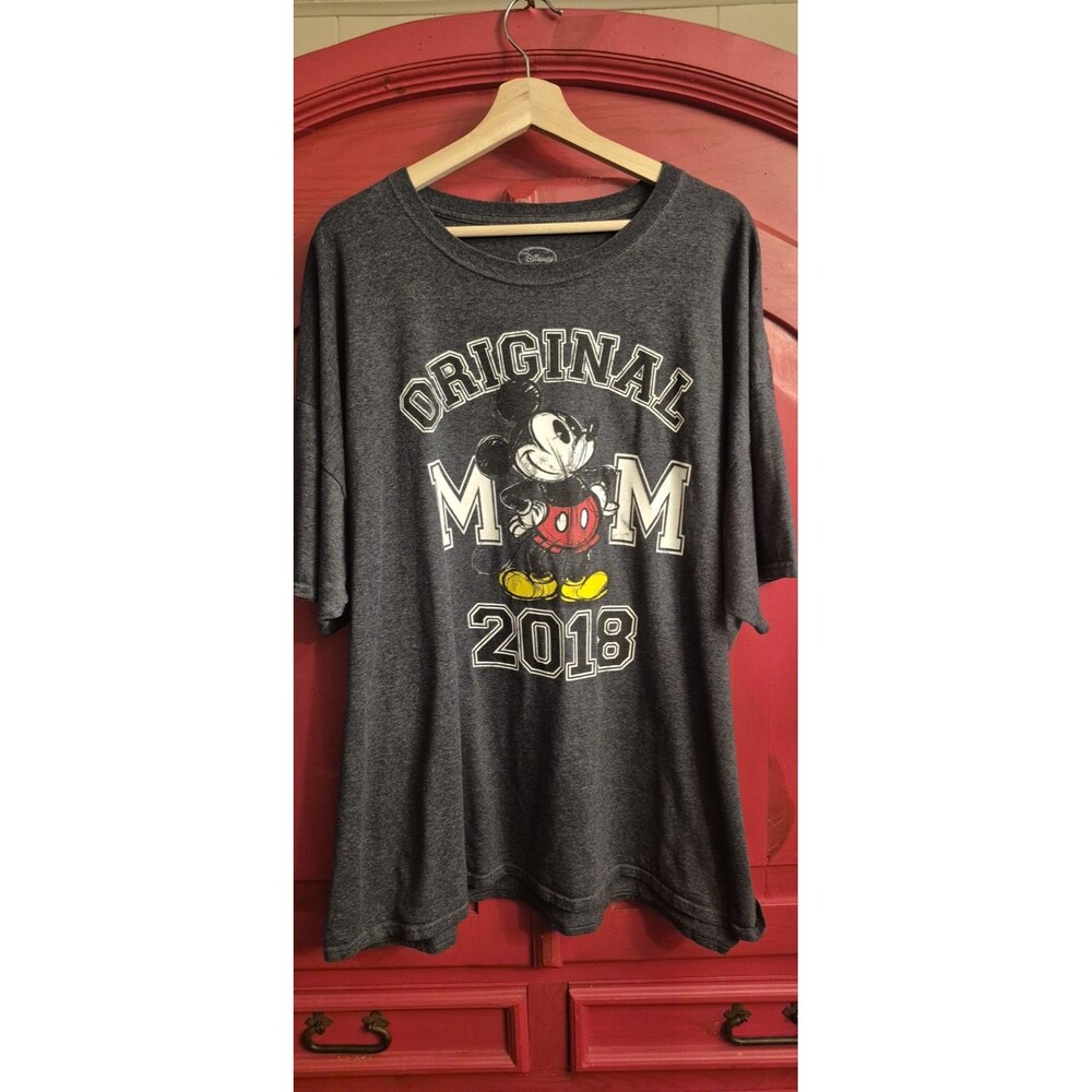 Disney Authentic 3XL Original MM 2018 Mickey Mouse T-Shirt Heather Grey EUC